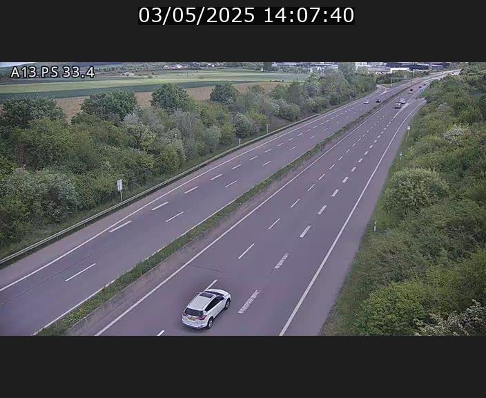 Webcam trafic sur A13 à hauteur de Mondorf-les-Bains en direction d'Altwies