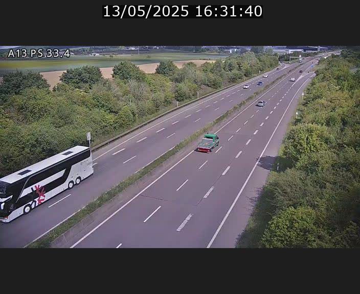 Webcam trafic sur A13 à hauteur de Mondorf-les-Bains en direction d'Altwies