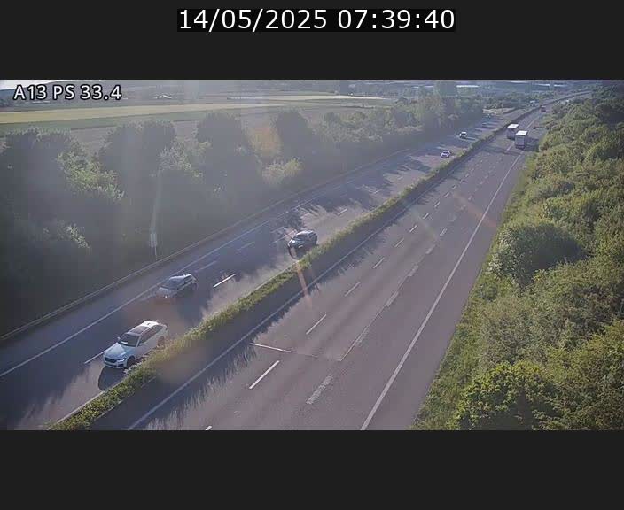 Webcam trafic sur A13 à hauteur de Mondorf-les-Bains en direction d'Altwies