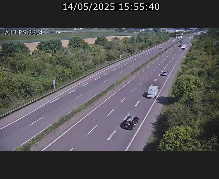 Webcam trafic sur A13 à hauteur de Mondorf-les-Bains en direction d'Altwies
