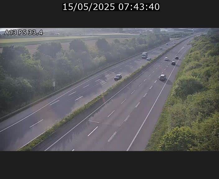 Webcam trafic sur A13 à hauteur de Mondorf-les-Bains en direction d'Altwies
