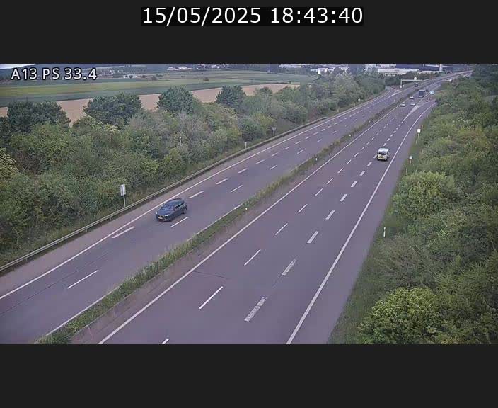Webcam trafic sur A13 à hauteur de Mondorf-les-Bains en direction d'Altwies