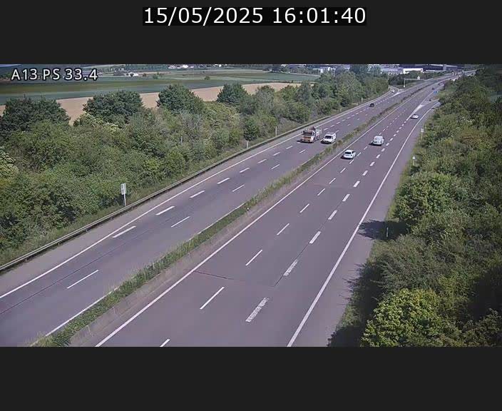 Webcam trafic sur A13 à hauteur de Mondorf-les-Bains en direction d'Altwies