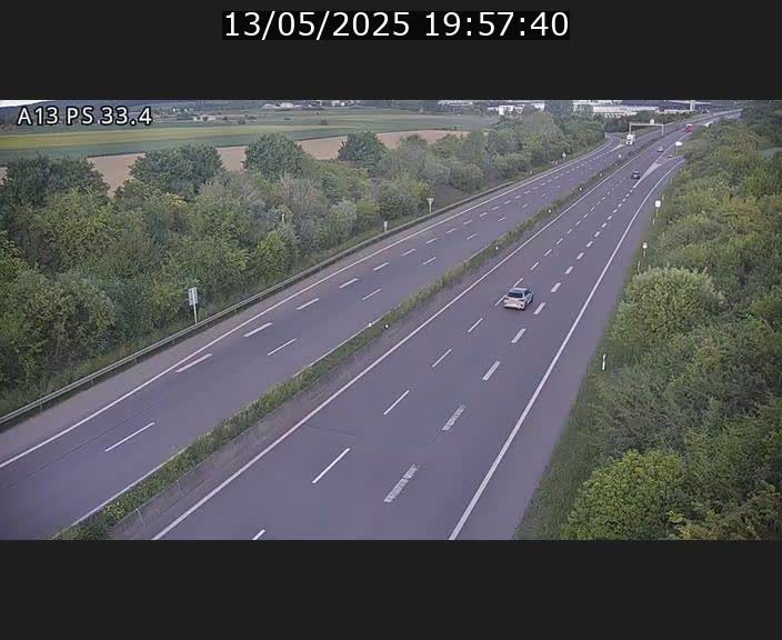 Webcam trafic sur A13 à hauteur de Mondorf-les-Bains en direction d'Altwies