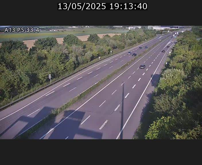 Webcam trafic sur A13 à hauteur de Mondorf-les-Bains en direction d'Altwies