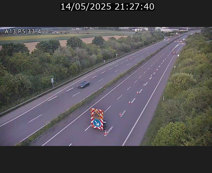 Webcam trafic sur A13 à hauteur de Mondorf-les-Bains en direction d'Altwies