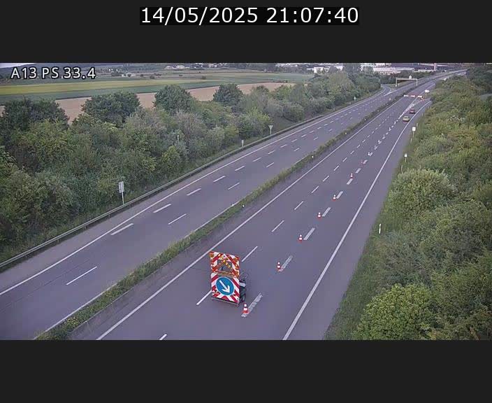 Webcam trafic sur A13 à hauteur de Mondorf-les-Bains en direction d'Altwies
