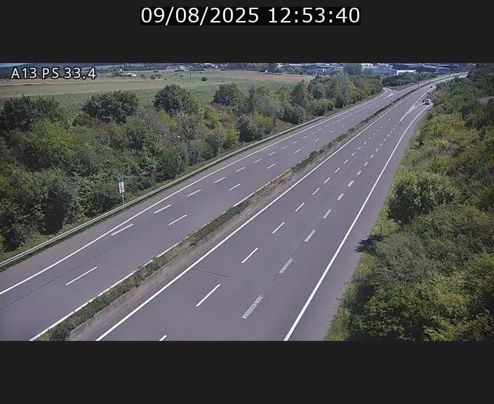 Webcam trafic sur A13 à hauteur de Mondorf-les-Bains en direction d'Altwies