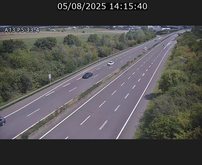 Webcam trafic sur A13 à hauteur de Mondorf-les-Bains en direction d'Altwies