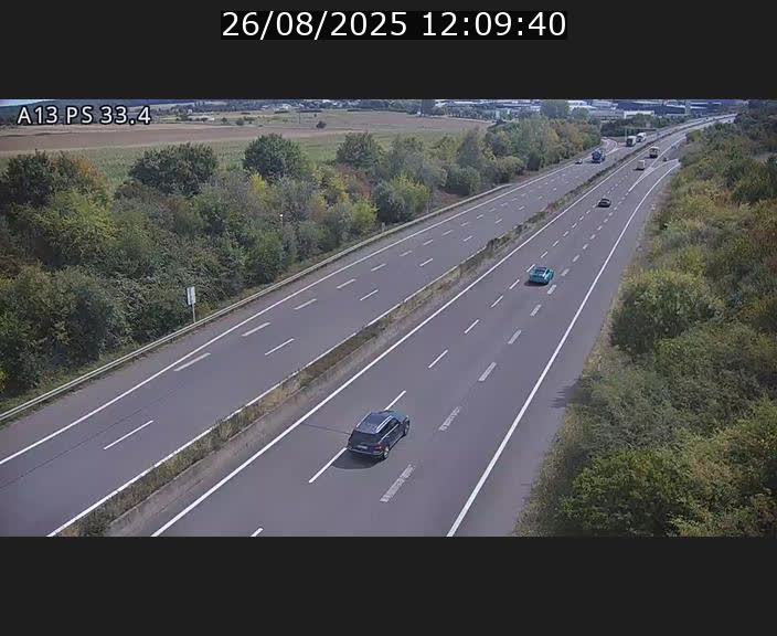 Webcam trafic sur A13 à hauteur de Mondorf-les-Bains en direction d'Altwies