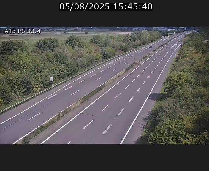 Webcam trafic sur A13 à hauteur de Mondorf-les-Bains en direction d'Altwies