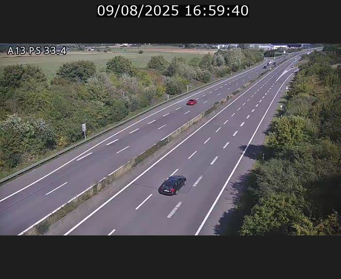 Webcam trafic sur A13 à hauteur de Mondorf-les-Bains en direction d'Altwies