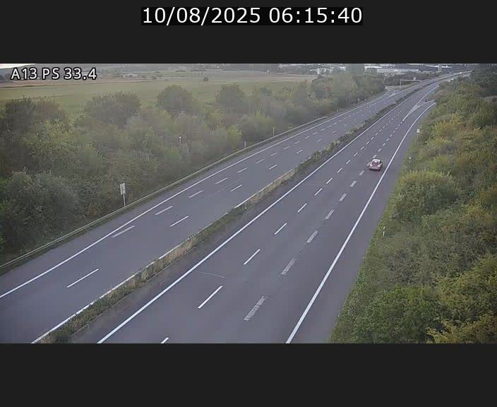 Webcam trafic sur A13 à hauteur de Mondorf-les-Bains en direction d'Altwies