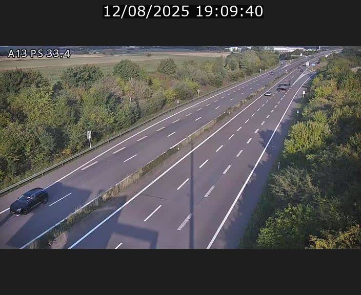 Webcam trafic sur A13 à hauteur de Mondorf-les-Bains en direction d'Altwies