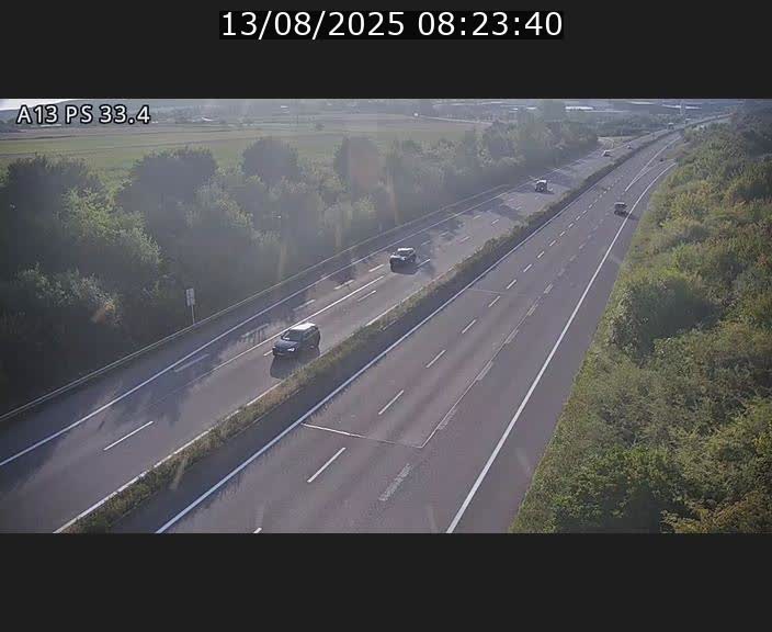 Webcam trafic sur A13 à hauteur de Mondorf-les-Bains en direction d'Altwies