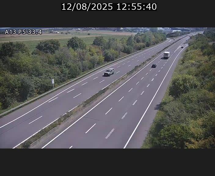 Webcam trafic sur A13 à hauteur de Mondorf-les-Bains en direction d'Altwies