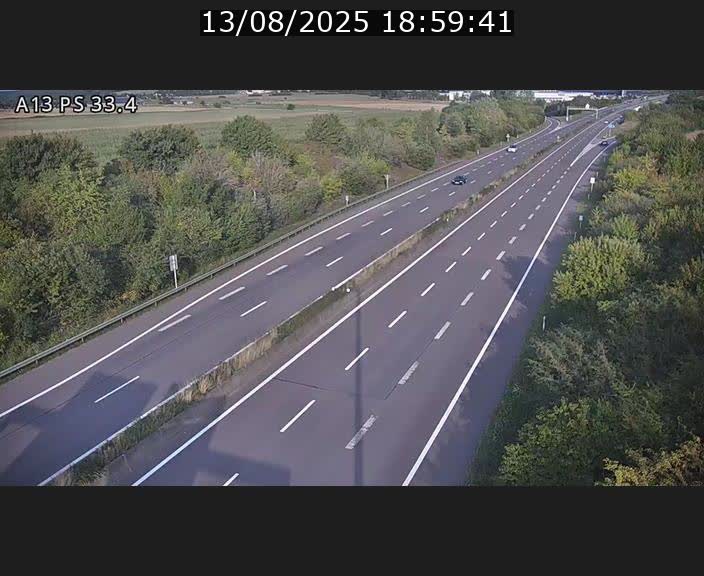 Webcam trafic sur A13 à hauteur de Mondorf-les-Bains en direction d'Altwies