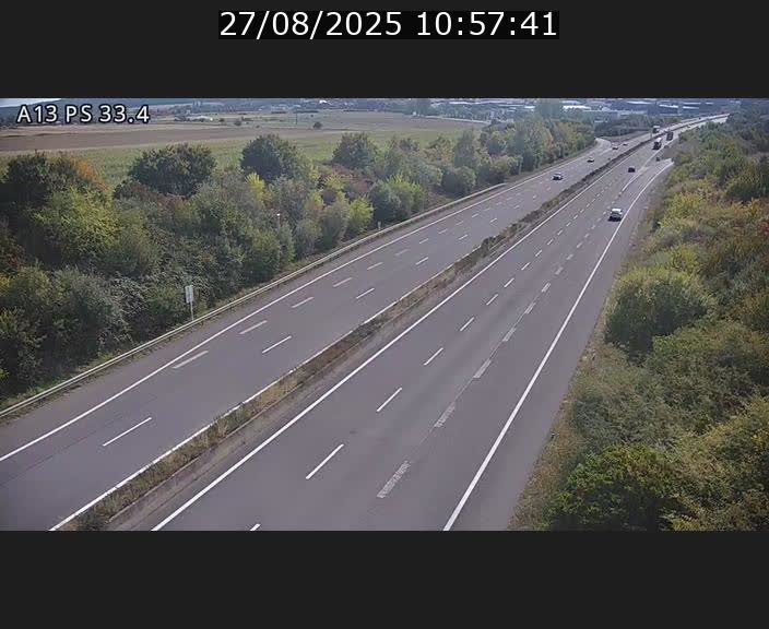 Webcam trafic sur A13 à hauteur de Mondorf-les-Bains en direction d'Altwies