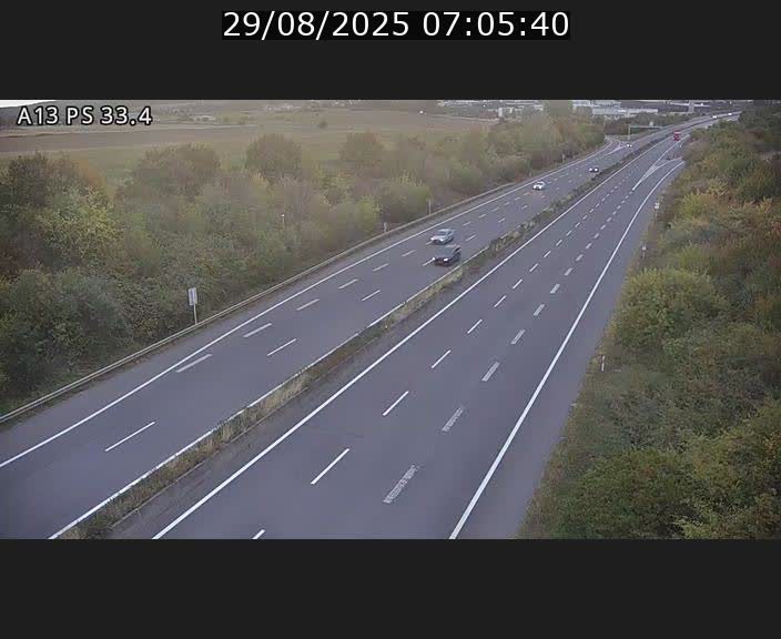 Webcam trafic sur A13 à hauteur de Mondorf-les-Bains en direction d'Altwies