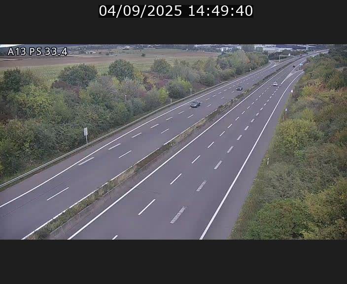 Webcam trafic sur A13 à hauteur de Mondorf-les-Bains en direction d'Altwies
