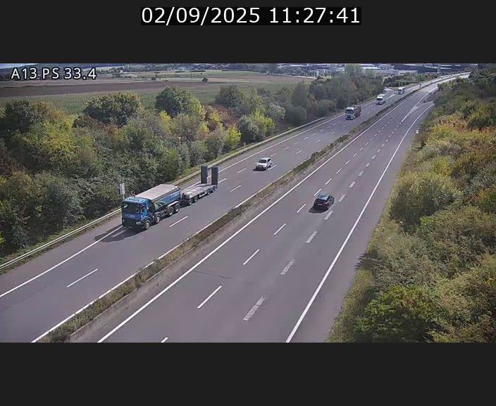 Webcam trafic sur A13 à hauteur de Mondorf-les-Bains en direction d'Altwies