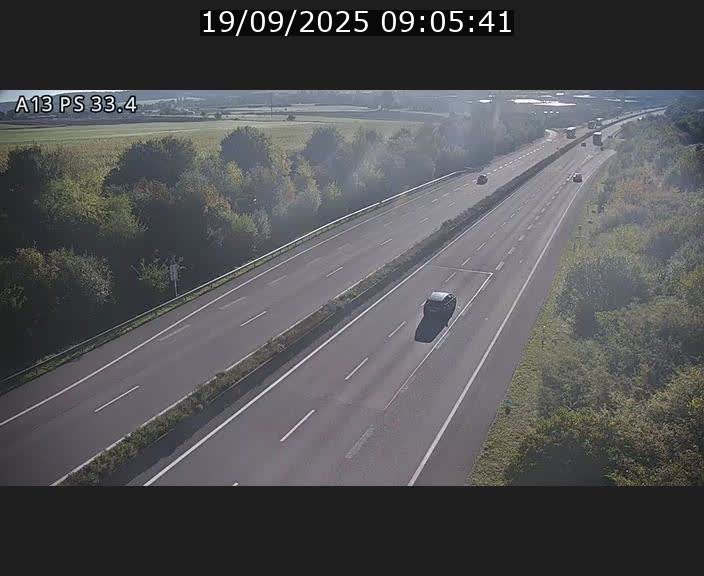 Webcam trafic sur A13 à hauteur de Mondorf-les-Bains en direction d'Altwies