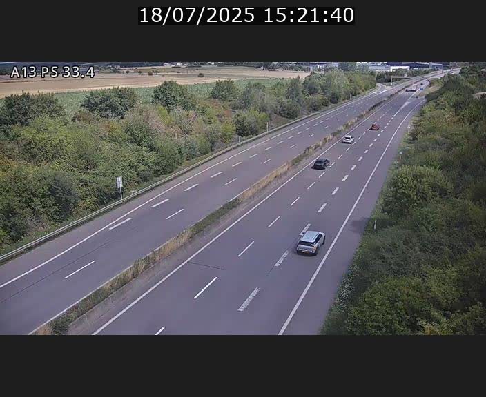 <h2>Webcam trafic sur A13 à hauteur de Mondorf-les-Bains en direction d'Altwies</h2>