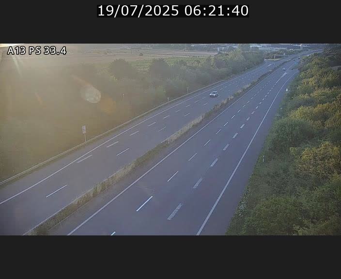 Webcam trafic sur A13 à hauteur de Mondorf-les-Bains en direction d'Altwies