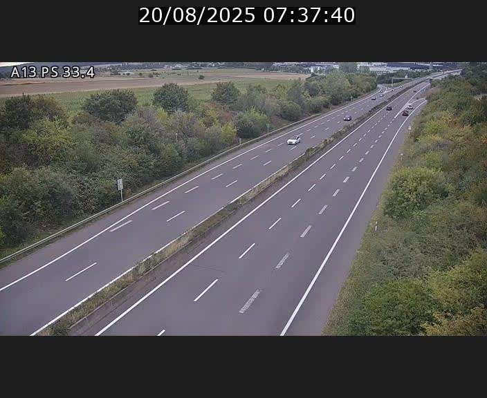 <h2>Webcam trafic sur A13 à hauteur de Mondorf-les-Bains en direction d'Altwies</h2>