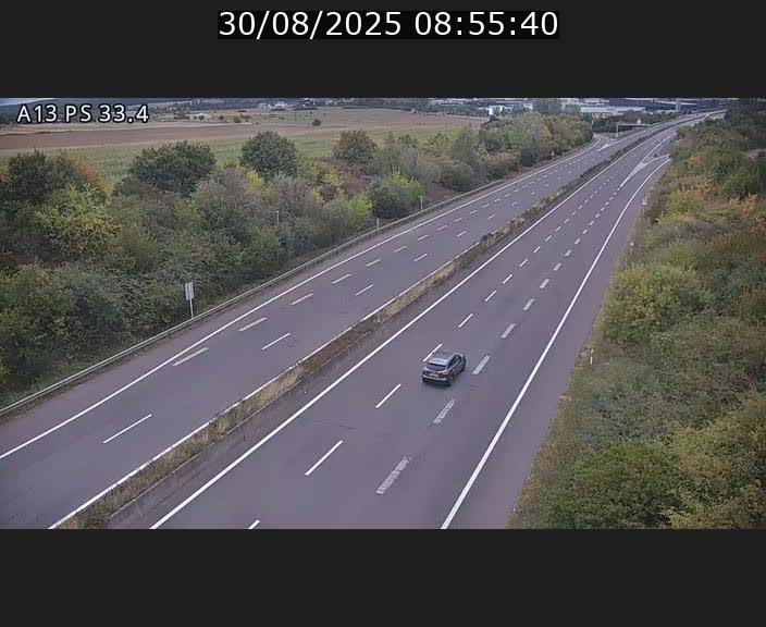 <h2>Webcam trafic sur A13 à hauteur de Mondorf-les-Bains en direction d'Altwies</h2>