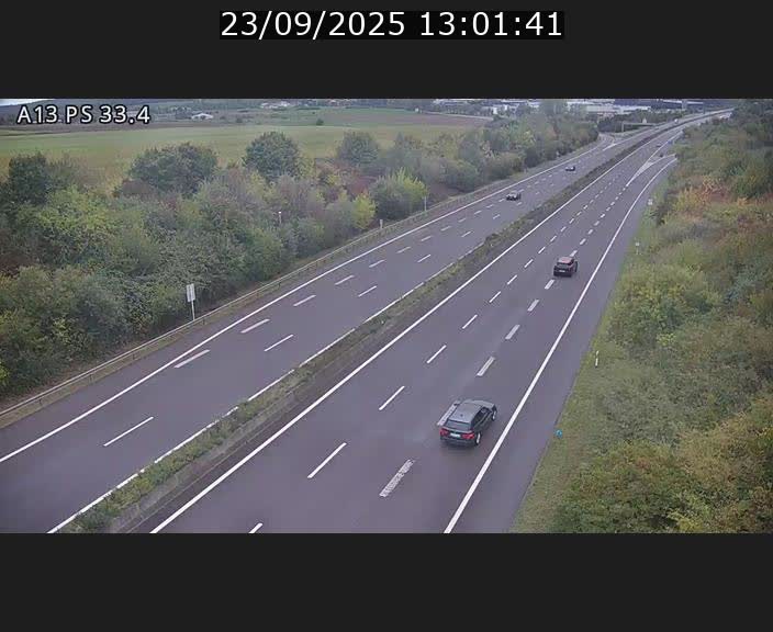Webcam trafic sur A13 à hauteur de Mondorf-les-Bains en direction d'Altwies