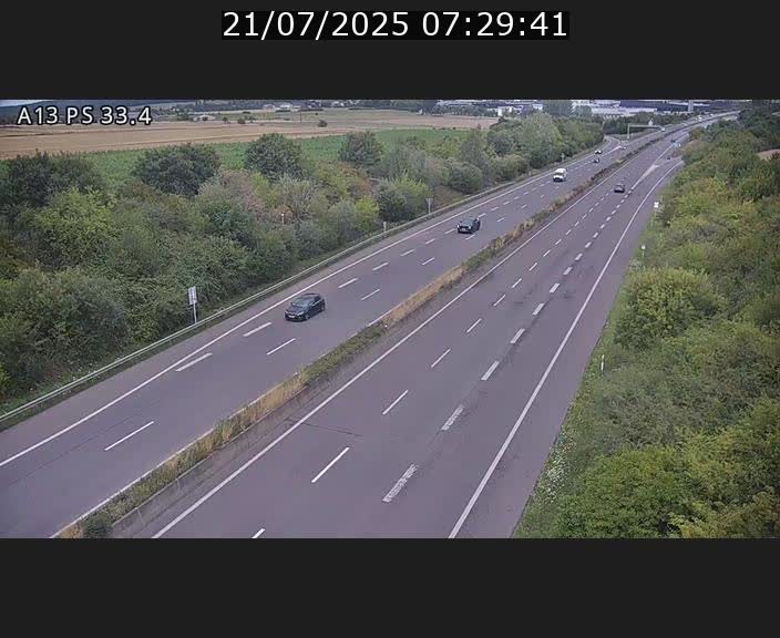 <h2>Webcam trafic sur A13 à hauteur de Mondorf-les-Bains en direction d'Altwies</h2>