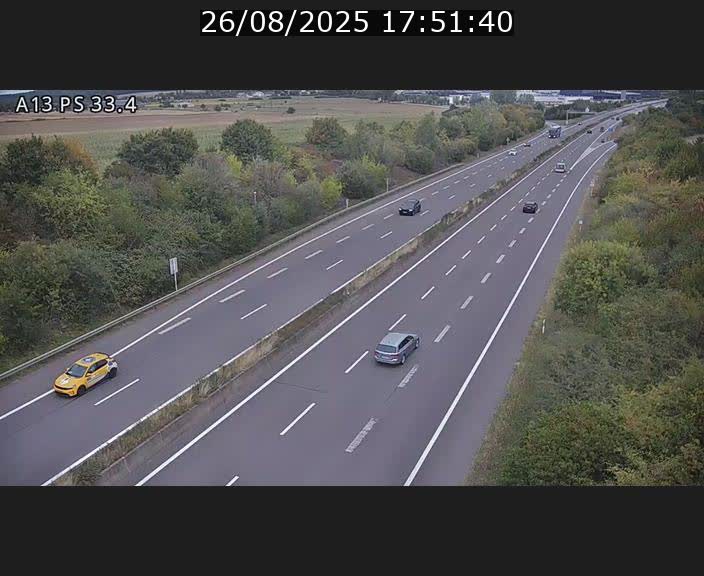 <h2>Webcam trafic sur A13 à hauteur de Mondorf-les-Bains en direction d'Altwies</h2>
