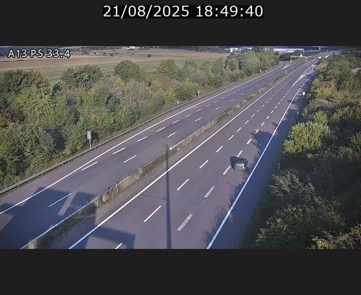 <h2>Webcam trafic sur A13 à hauteur de Mondorf-les-Bains en direction d'Altwies</h2>