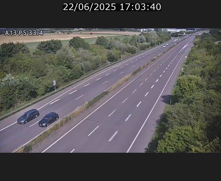 <h2>Webcam trafic sur A13 à hauteur de Mondorf-les-Bains en direction d'Altwies</h2>