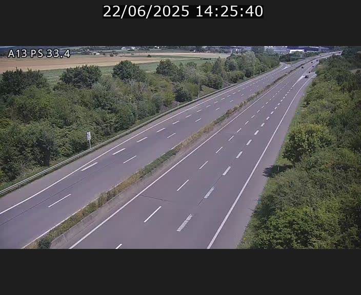 <h2>Webcam trafic sur A13 à hauteur de Mondorf-les-Bains en direction d'Altwies</h2>
