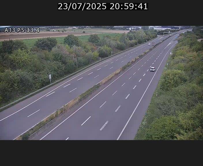 <h2>Webcam trafic sur A13 à hauteur de Mondorf-les-Bains en direction d'Altwies</h2>