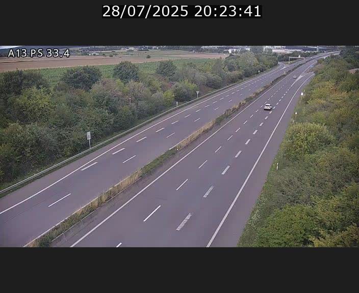 <h2>Webcam trafic sur A13 à hauteur de Mondorf-les-Bains en direction d'Altwies</h2>