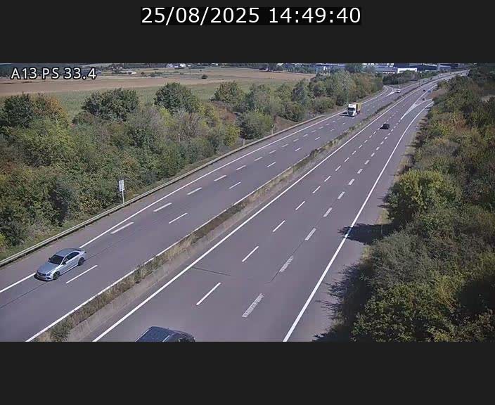 <h2>Webcam trafic sur A13 à hauteur de Mondorf-les-Bains en direction d'Altwies</h2>