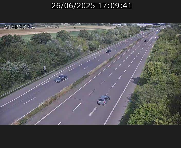 <h2>Webcam trafic sur A13 à hauteur de Mondorf-les-Bains en direction d'Altwies</h2>