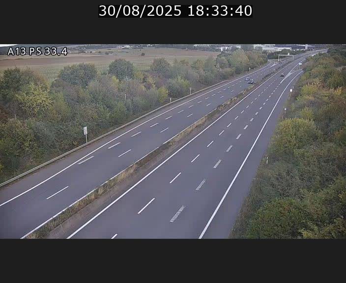 <h2>Webcam trafic sur A13 à hauteur de Mondorf-les-Bains en direction d'Altwies</h2>