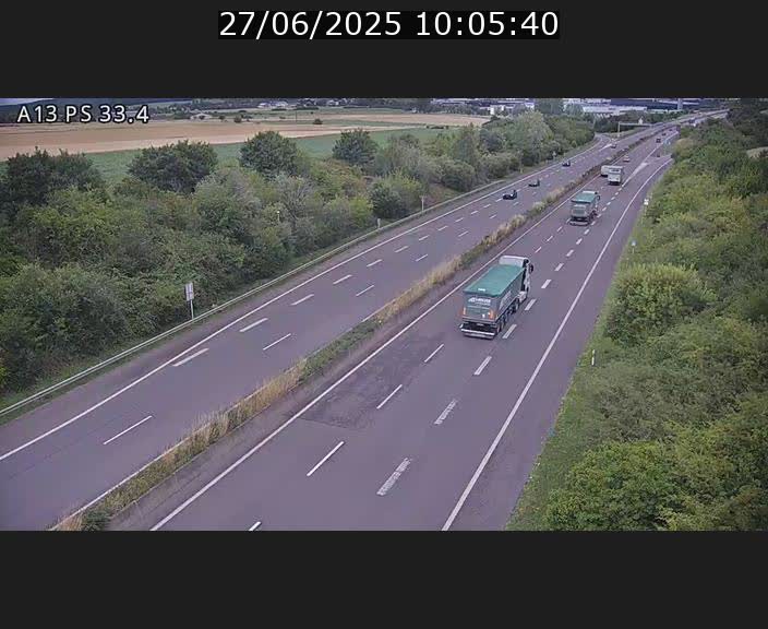 <h2>Webcam trafic sur A13 à hauteur de Mondorf-les-Bains en direction d'Altwies</h2>