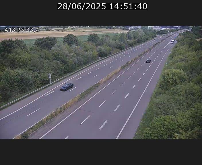<h2>Webcam trafic sur A13 à hauteur de Mondorf-les-Bains en direction d'Altwies</h2>