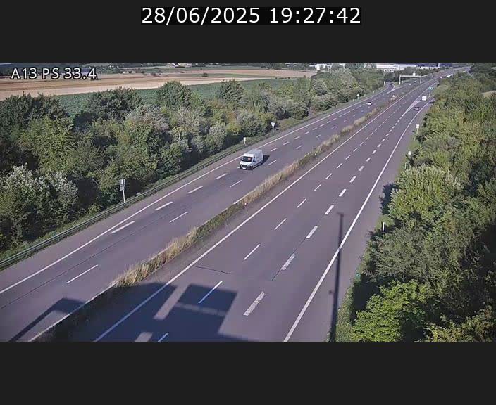 <h2>Webcam trafic sur A13 à hauteur de Mondorf-les-Bains en direction d'Altwies</h2>