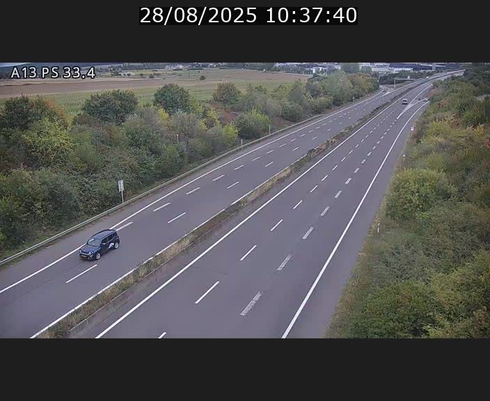 <h2>Webcam trafic sur A13 à hauteur de Mondorf-les-Bains en direction d'Altwies</h2>