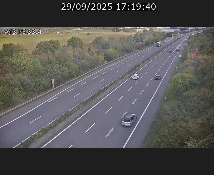 <h2>Webcam trafic sur A13 à hauteur de Mondorf-les-Bains en direction d'Altwies</h2>