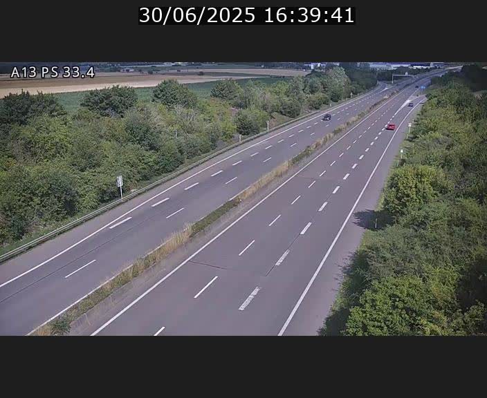 <h2>Webcam trafic sur A13 à hauteur de Mondorf-les-Bains en direction d'Altwies</h2>