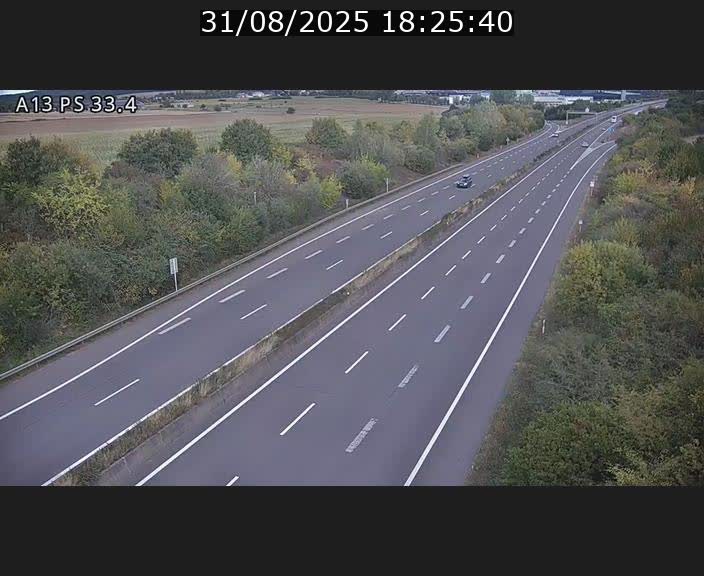 <h2>Webcam trafic sur A13 à hauteur de Mondorf-les-Bains en direction d'Altwies</h2>