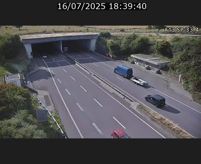 Webcam trafic sur A13 à hauteur d'Altwies en direction de Mondorf-les-bains et en provenance de l'Allemagne