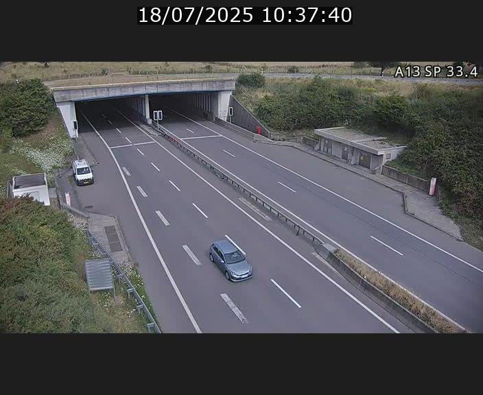 Webcam trafic sur A13 à hauteur d'Altwies en direction de Mondorf-les-bains et en provenance de l'Allemagne